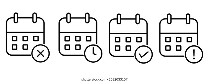 Vetor de ícone de ilustração de compromisso de data do calendário.