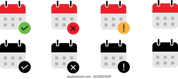 Vetor de ícone de ilustração de compromisso de data do calendário.