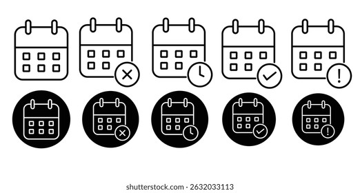 Vetor de ícone de ilustração de compromisso de data do calendário.