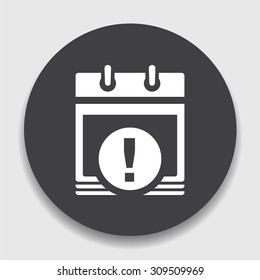 calendar date attention info icon