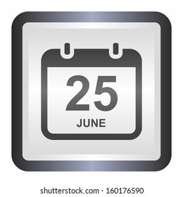 Calendar date (elegance silver button, black version)