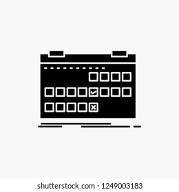 Calendar, date, event, release, schedule Glyph Icon. Vector isolated illustration