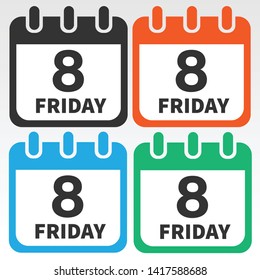 Calendar / Date Flat Icon Set