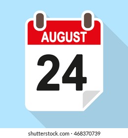 Calendar date icon August 24th