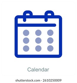 Calendar and date icon concept