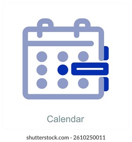 Calendar and date icon concept