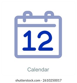 Calendar and date icon concept
