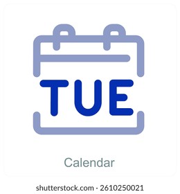 Calendar and date icon concept