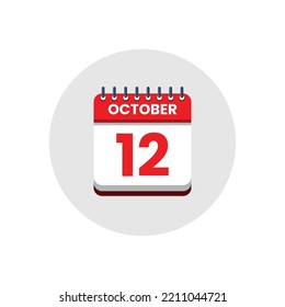 Calendar date icon. day of the month icon. Event schedule date. Appointment time. Planner agenda, calendar month OCTOBER schedule and Time planner. Day reminder. Vector ICON