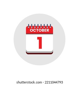 Calendar date icon. day of the month icon. Event schedule date. Appointment time. Planner agenda, calendar month OCTOBER schedule and Time planner. Day reminder. Vector ICON