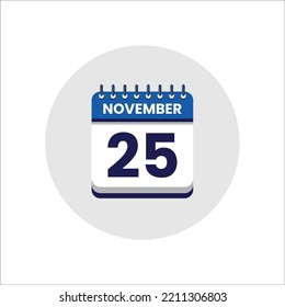 Calendar date icon. day of the month icon. Event schedule date. Appointment time. Planner agenda, calendar month november schedule and Time planner. Day reminder. Vector ICON