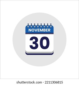 Calendar date icon. day of the month icon. Event schedule date. Appointment time. Planner agenda, calendar month november schedule and Time planner. Day reminder. Vector ICON