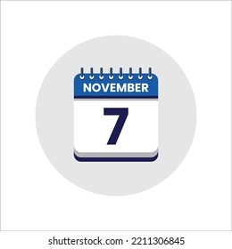 Calendar date icon. day of the month icon. Event schedule date. Appointment time. Planner agenda, calendar month november schedule and Time planner. Day reminder. Vector ICON