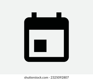 Calendar Date Icon Deadline Schedule Day Month Year Even Plan Planner Reminder Appointment Black White Graphic Clipart Artwork Symbol Sign Vector EPS