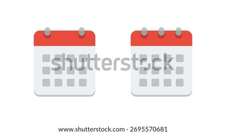 Calendar, date icon in flat design. Schedule, agenda symbol