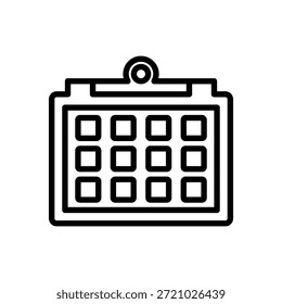 Icono de fecha de calendario, Vector de líneas
