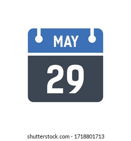 Icono de fecha calendario - Gráfico vectorial 29 de mayo