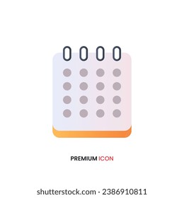 Calendar date icon, Date notes business, Reminder, schedule vector icon