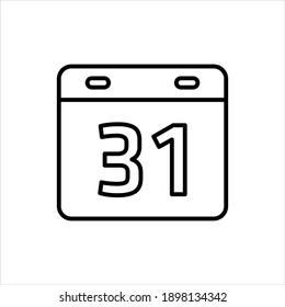 Icono de fecha de calendario en fondo blanco