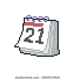 calendar date icon pixel art