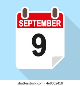 Calendar date icon September 9th