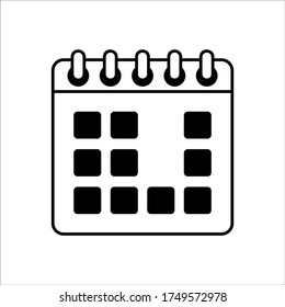 Calendar and date icon set