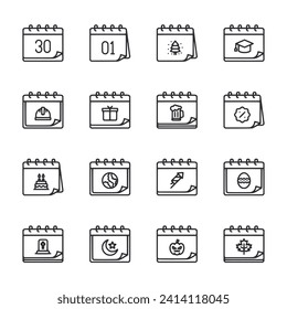 Calendar and Date icon set