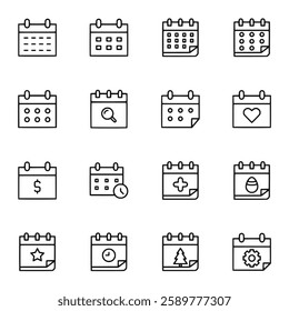 Calendar and Date icon set