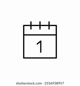 calendar date icon sign vector