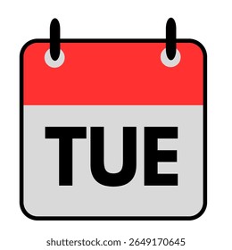 calendar and date icon tuesday weekday motivational