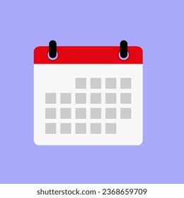 Calendar, date icon vector in flat style. Event sign symbol