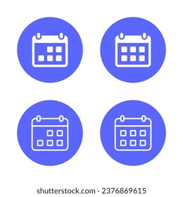 Calendar, date icon vector in flat style. Schedule sign symbol
