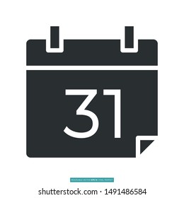 calendar, date icon vector illustration logo template for many purpose