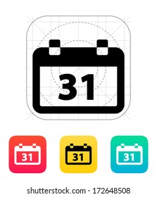 Calendar date icon. Vector illustration.