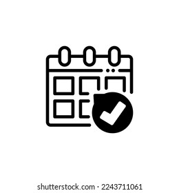 icono de fecha de calendario. ilustración vectorial