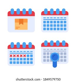 Calendar & Date Icons Set. Perfect for website, app icons, mobile app, presentation, illustration and any other projects.