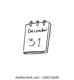 calendar with date isolated on white background, vector illustration