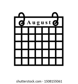 Calendar date line icon vector