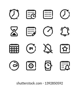 Calendar and Date Line Icons Set