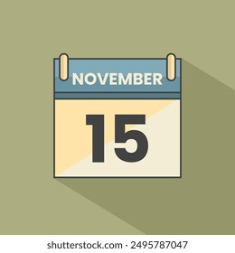 Calendar date month icon flat november vector