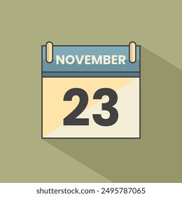 Calendario fecha mes icono plano noviembre Vector