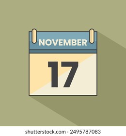 Calendar date month icon flat november vector