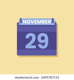 Calendar date month icon flat november vector