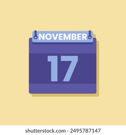 Calendar date month icon flat november vector