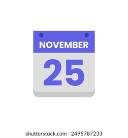 Kalenderdatum Monatssymbol Flache November-Vektorgrafik