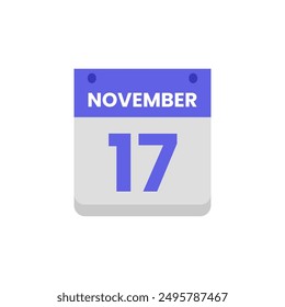 Calendario fecha mes icono plano noviembre Vector