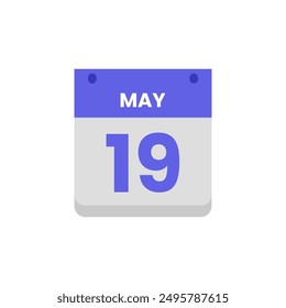 Calendar date month icon flat may vector