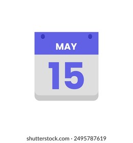 Calendar date month icon flat may vector