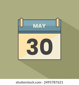 Calendar date month icon flat may vector
