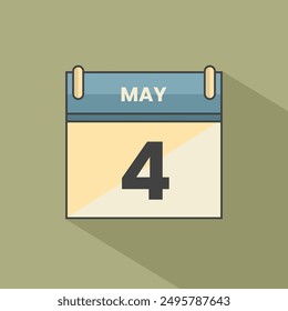 Calendar date month icon flat may vector